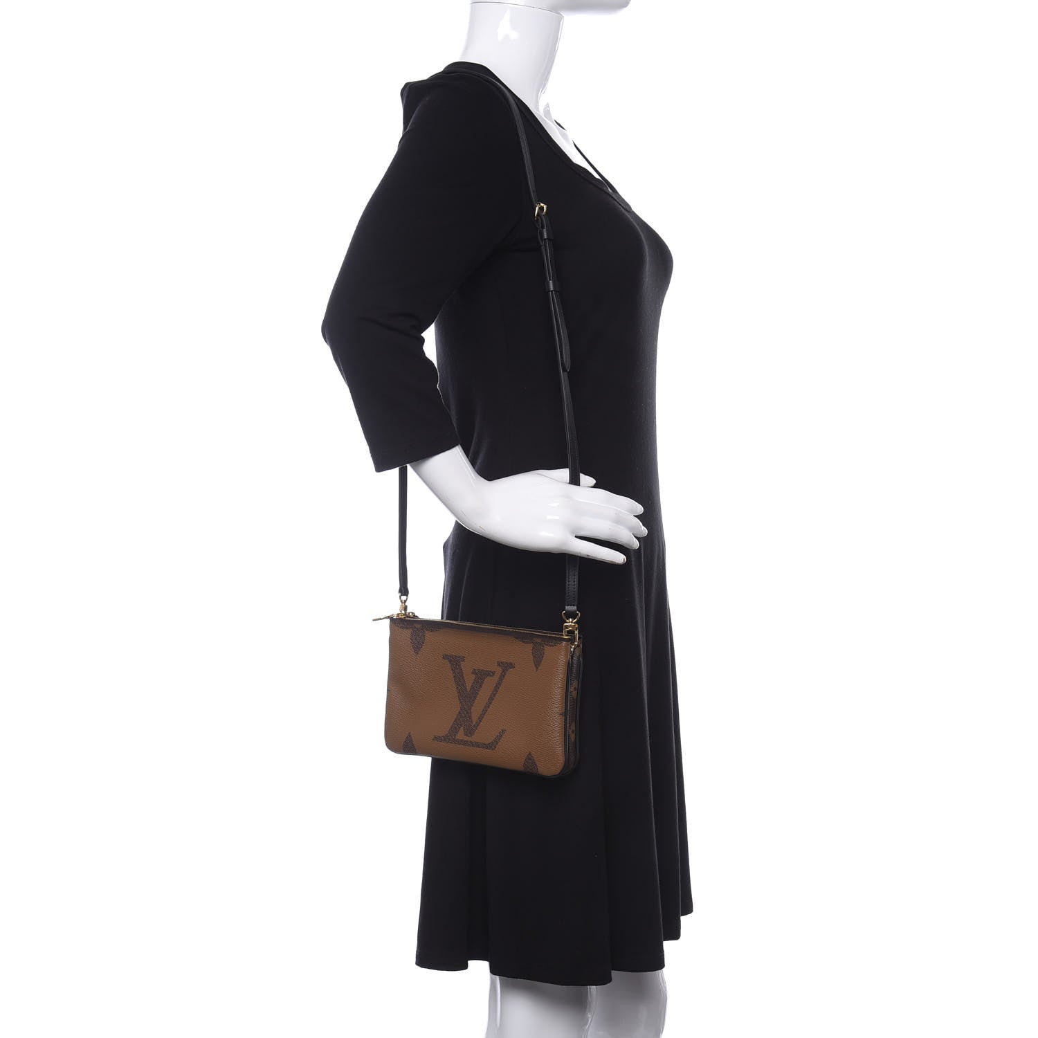 Louis Vuitton Reverse Monogram Giant Double Zip Pochette 2 of 12