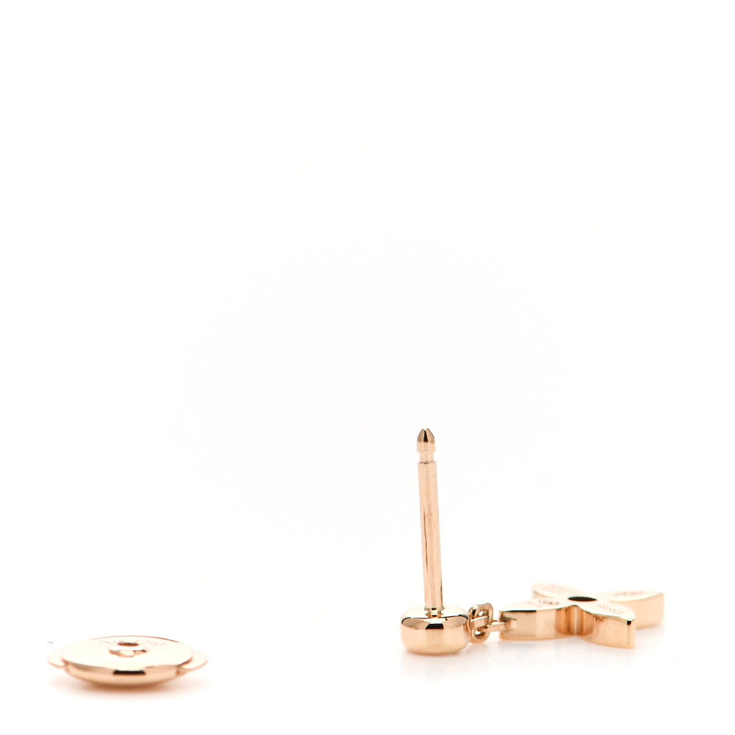 Louis Vuitton 18K Rose Gold Diamond Idylle Blossom Monogram Single Stud Earring 4 of 5