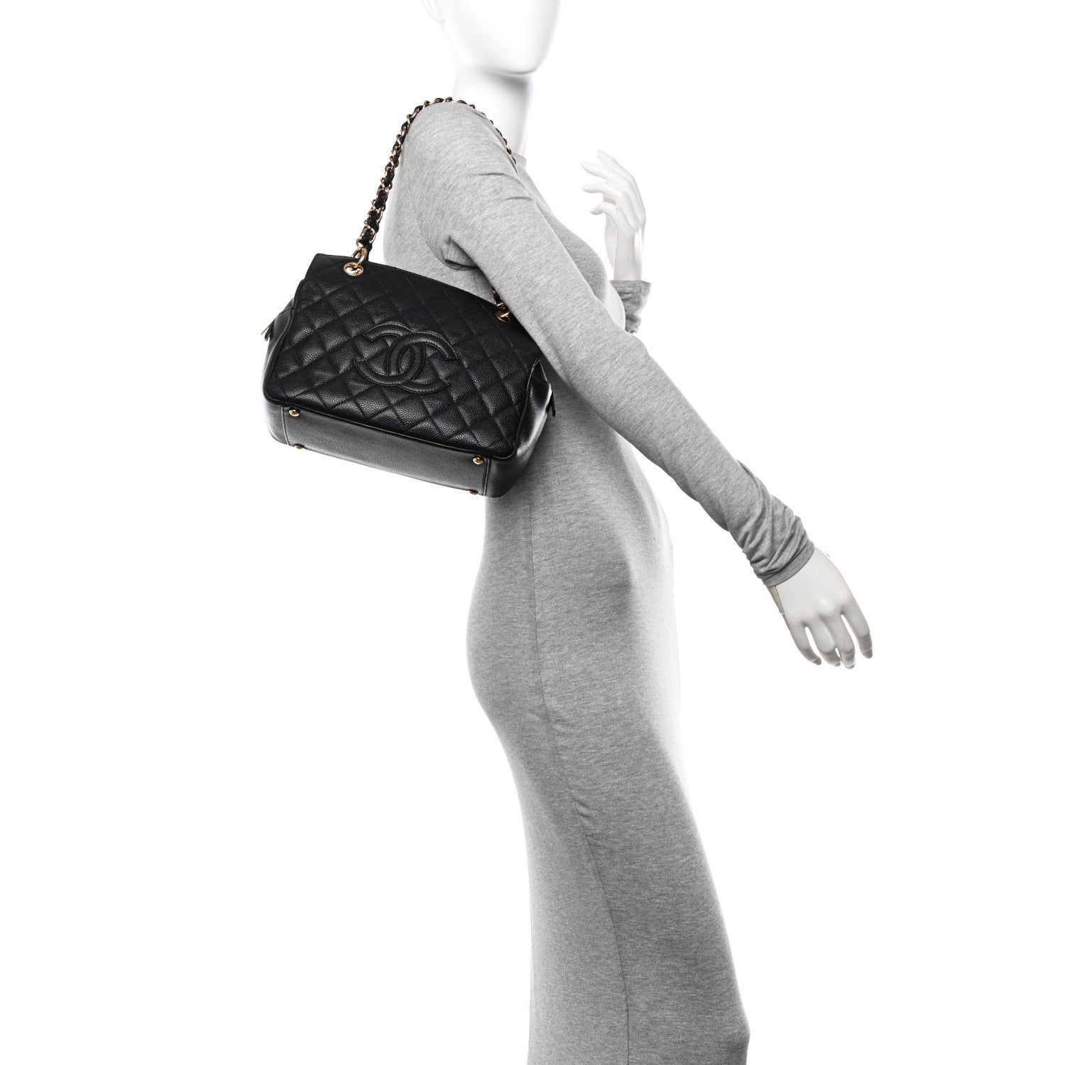 Chanel Caviar Quilted Petit Timeless Tote PTT Black 2 of 10