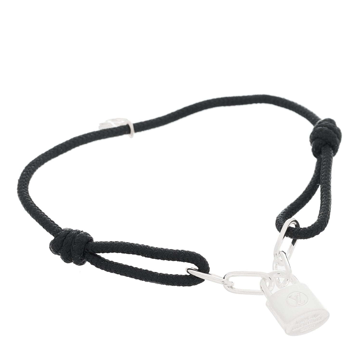 Louis Vuitton Sterling Silver Lockit Bracelet Black 1 of 3