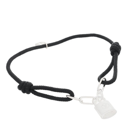 Louis Vuitton Sterling Silver Lockit Bracelet Black 1 of 3