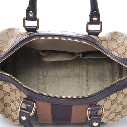 Gucci Monogram Vintage Web Medium Boston Dark Purple 6 of 19