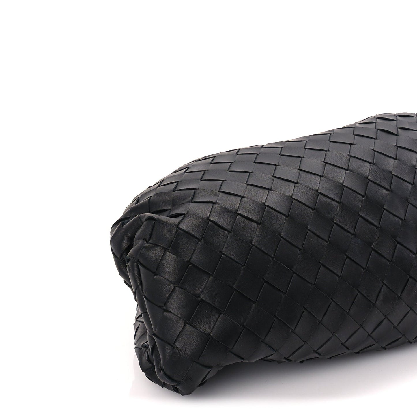 Nappa Maxi Intreccio The Pouch Oversized Clutch  Black