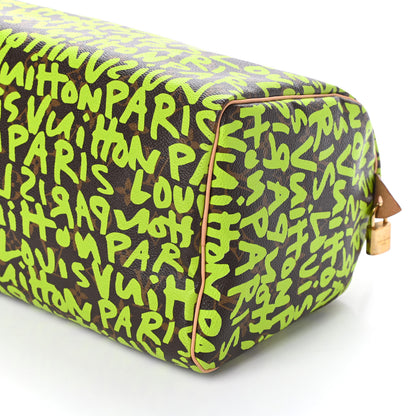 Louis Vuitton Monogram Graffiti Speedy 30 Green 9 of 9