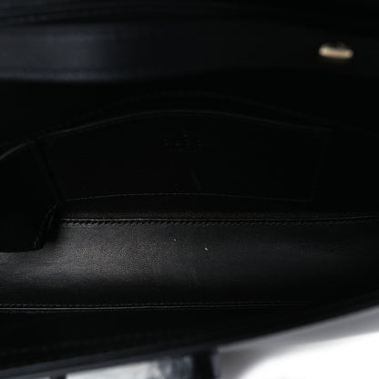 Gucci Shiny Calfskin Small Bamboo Night Bag Black 4 of 8