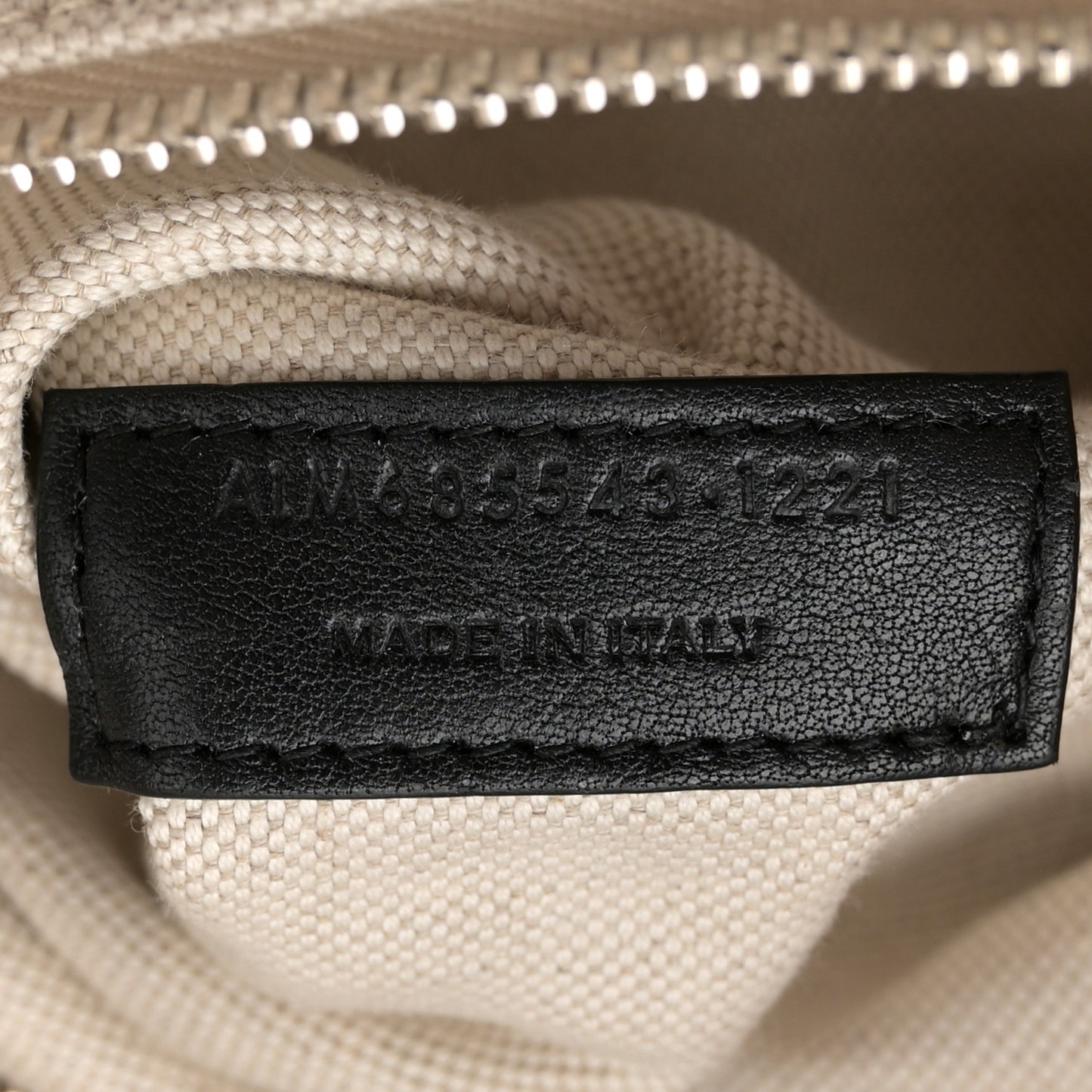 Linen Calfskin Rive Gauche Maxi Tote Grege et Noir