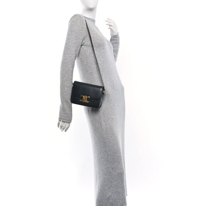 Celine Shiny Calfskin Teen Triomphe Black 2 of 7