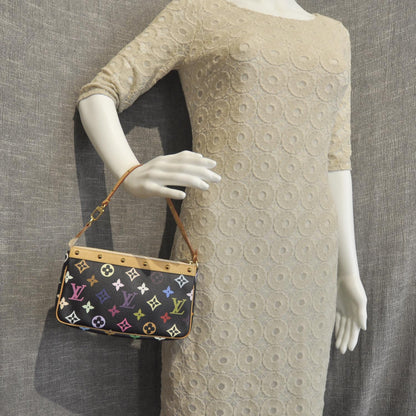 Louis Vuitton Monogram Multicolor Pochette Accessories Black 2 of 8