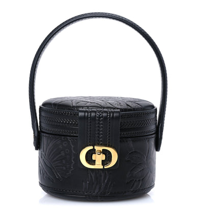 Christian Dior Calfskin Embossed Jardin Botanique Micro Vanity Case Black 6 of 7