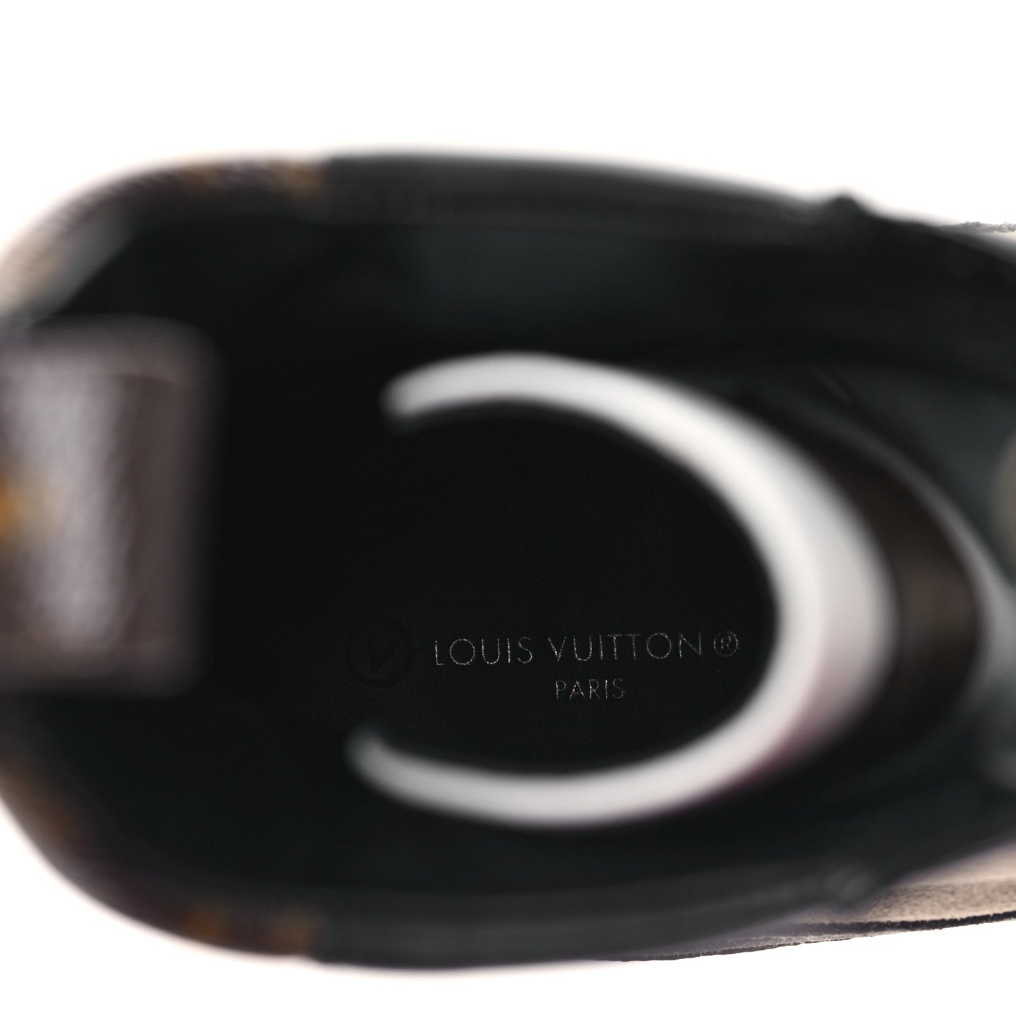 Suede Calfskin Monogram Platform Desert Boots 37 Dark Gray