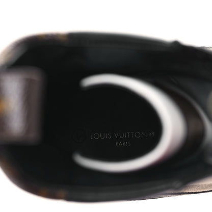 Louis Vuitton Suede Calfskin Monogram Platform Desert Boots 37 Dark Gray 7 of 9