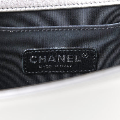 Chanel Metallic Patent Calfskin Quilted Medium Boy Flap Silver 8 of 9