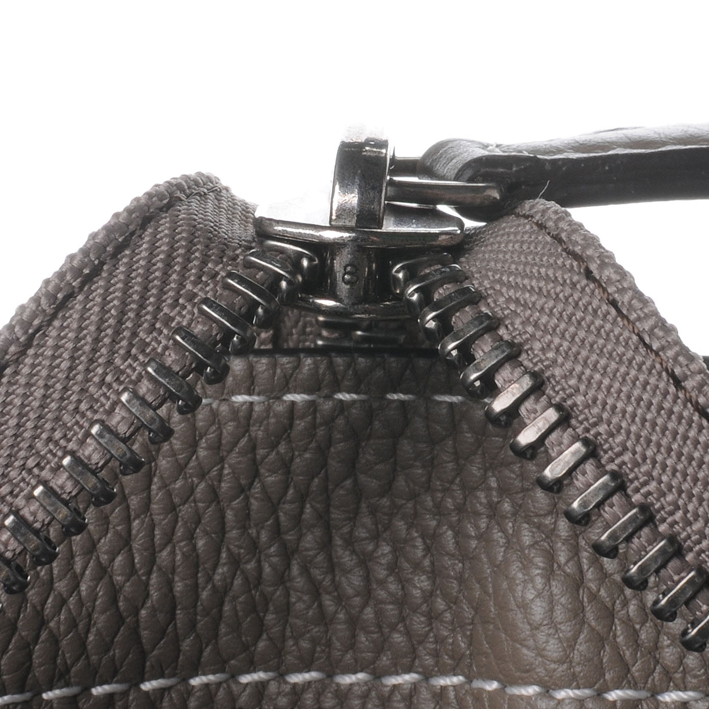 Drummed Calfskin Mini Luggage Bag Souris