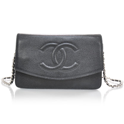 Chanel Caviar Wallet on Chain WOC Black 1 of 9