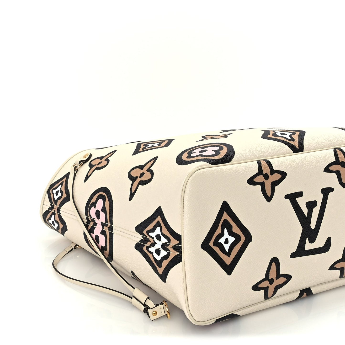 Monogram Giant Wild at Heart Neverfull MM  Creme