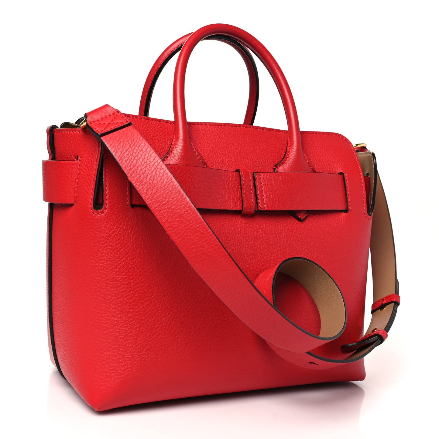 Soft Grain Calfskin Small Belt Bag Marais Bright Military Red