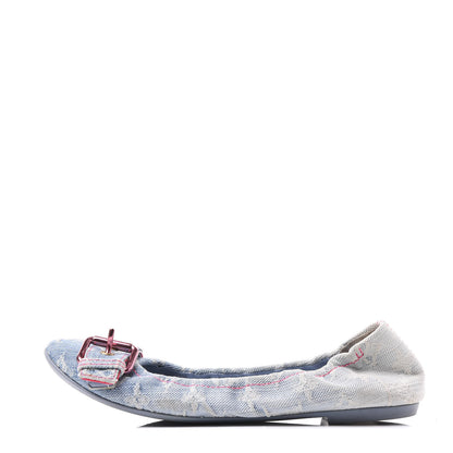 Louis Vuitton Monogram Denim Rosa Flats 36 1 of 8