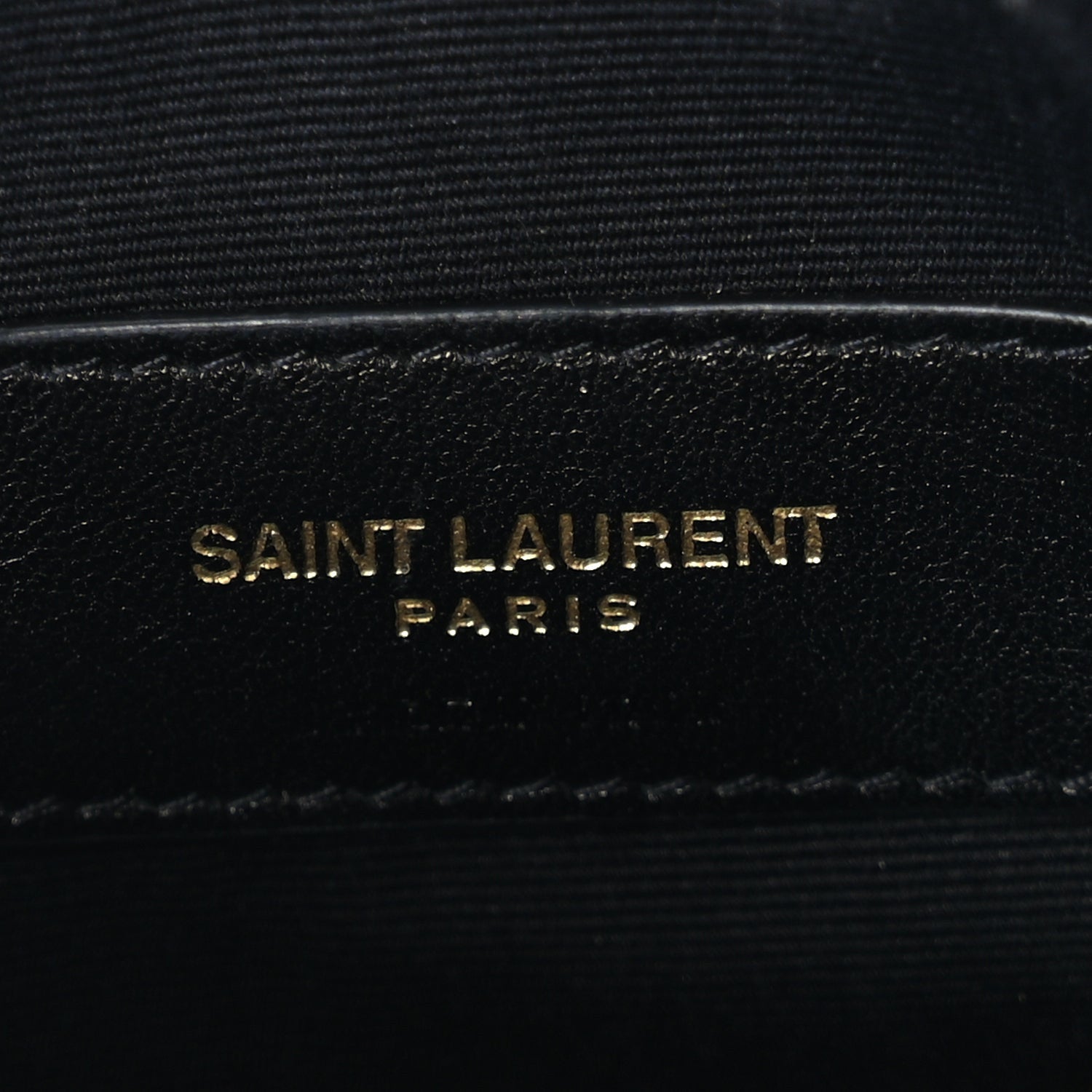 Saint Laurent Grain De Poudre Chevron Monogram Bill Pouch Black 6 of 7