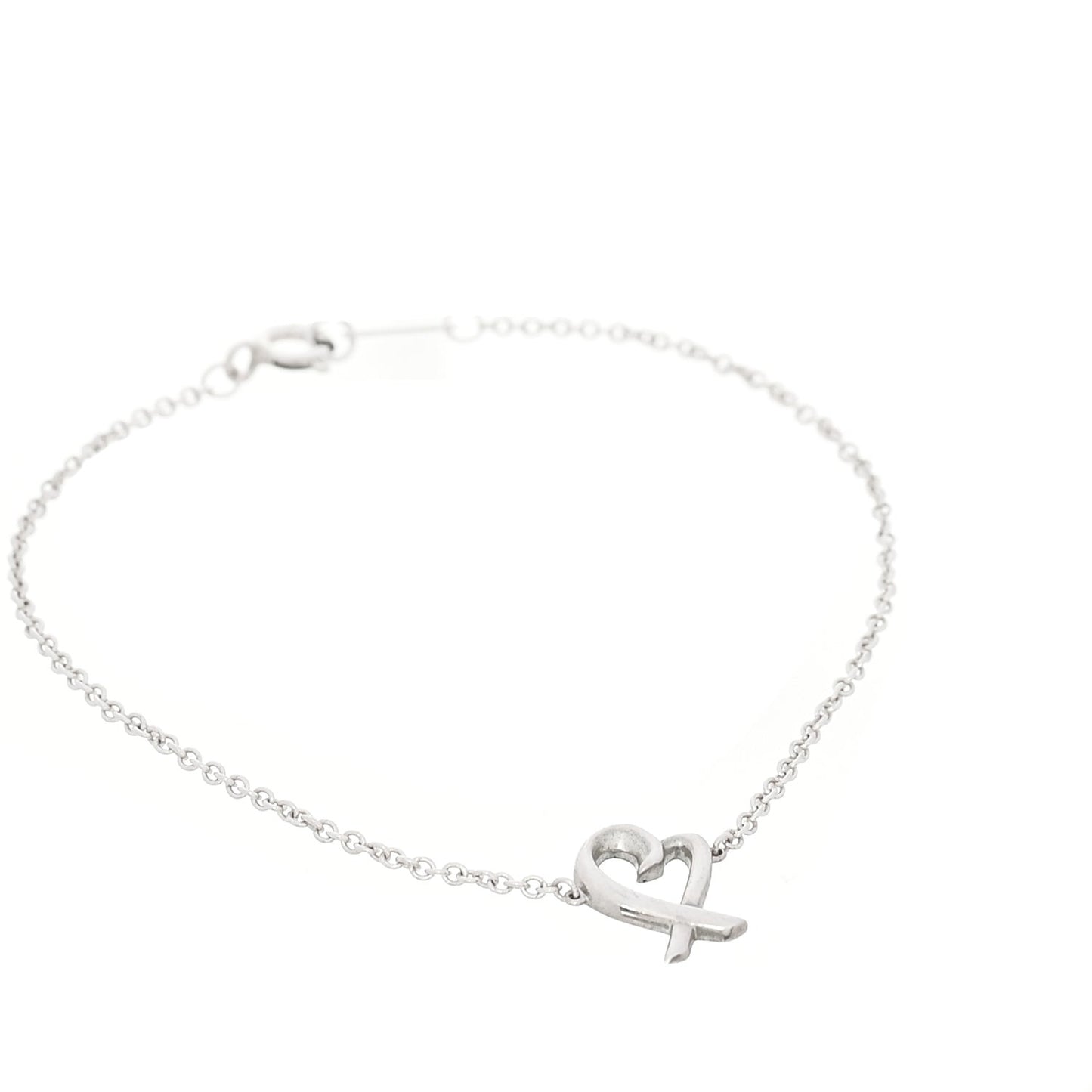 Sterling Silver Mini Paloma Picasso Loving Heart Drop Pendant Necklace Bracelet Set