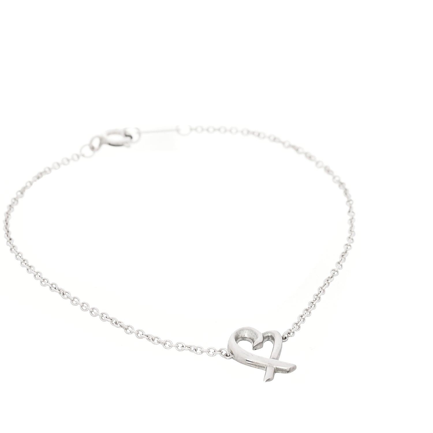 Tiffany Sterling Silver Mini Paloma Picasso Loving Heart Drop Pendant Necklace Bracelet Set 1 of 7