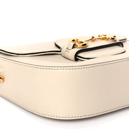 Gucci Azalea Calfskin Web Mini Horsebit 1955 Shoulder Bag Mystic White 8 of 9