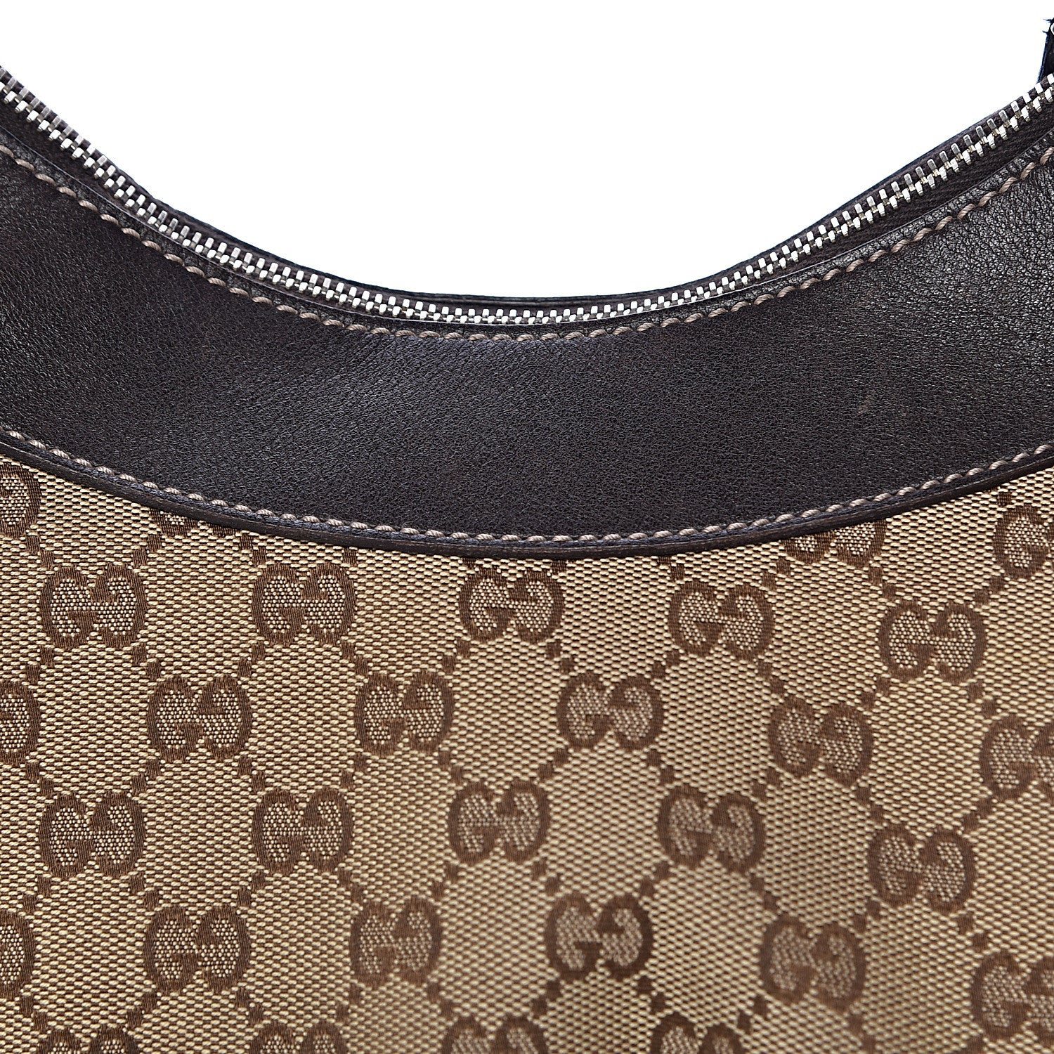 Gucci Monogram Large D Gold Hobo Dark Brown 12 of 17