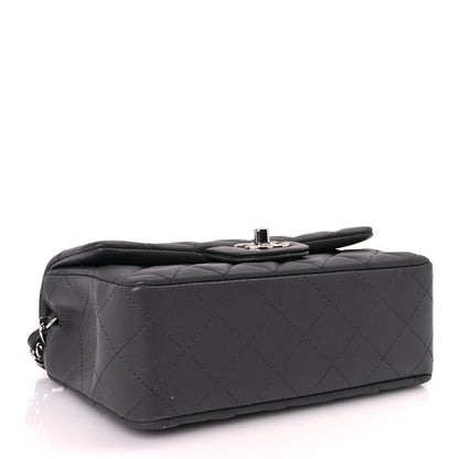 Chanel Lambskin Quilted Mini Rectangular Flap Dark Grey 3 of 9