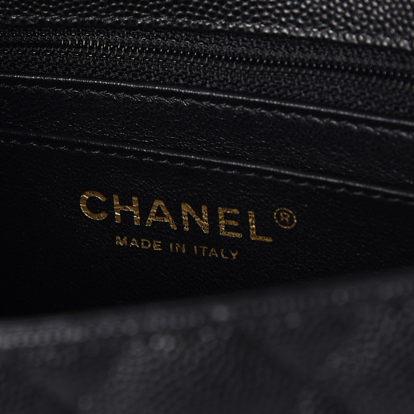 Caviar Quilted Mini Square Flap Black