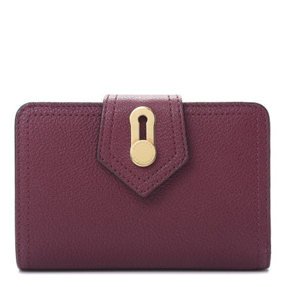 Burberry Grainy Calfskin Folding Wallet Burgundy 1 of 9