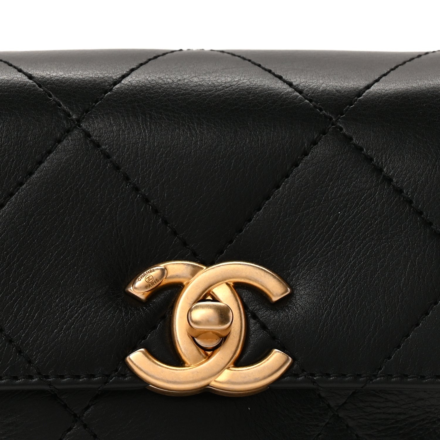 Chanel Calfskin Quilted Mini Framing Chain Bag  Black 8 of 8
