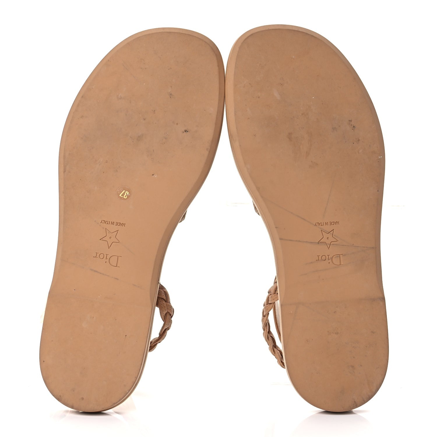 Christian Dior Calfskin Egee Sandals 37 Brown 6 of 8