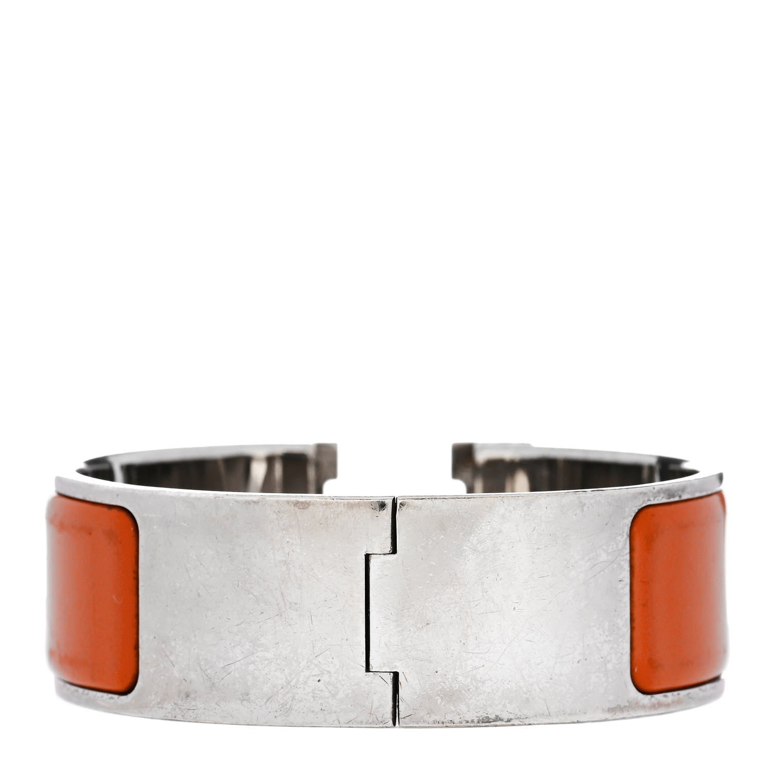 Hermes Enamel Wide Clic Clac H Bracelet PM Orange 3 of 4
