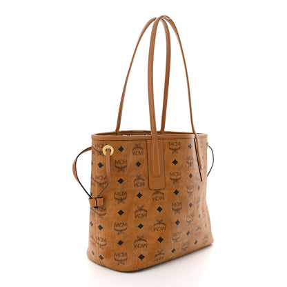 MCM Visetos Small Liz Reversible Shopper Tote Cognac 4 of 17