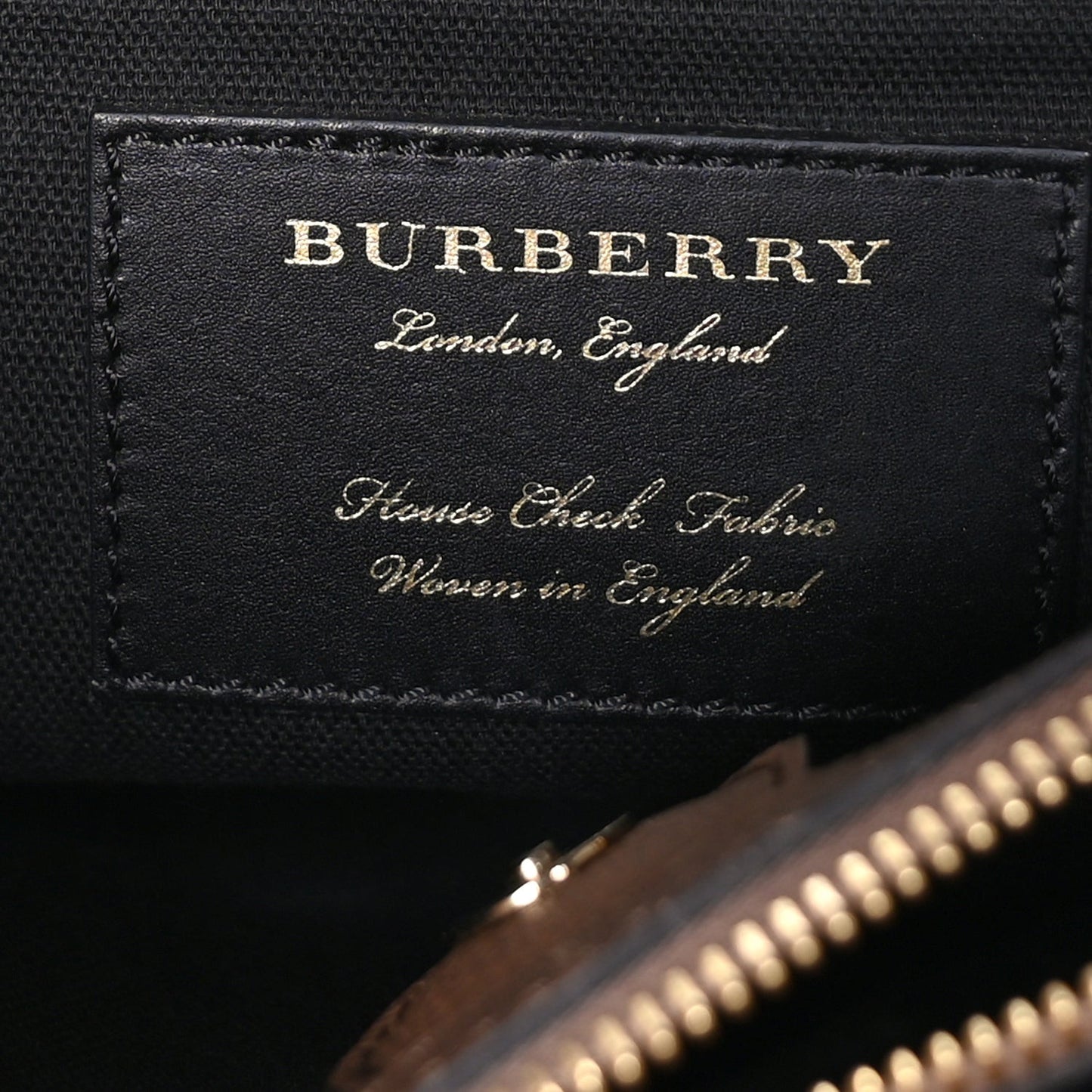 Grainy Calfskin House Check Medium Banner Tote  Tan