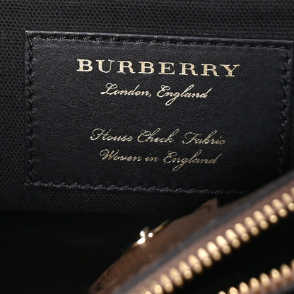 Burberry Grainy Calfskin House Check Medium Banner Tote  Tan 5 of 8