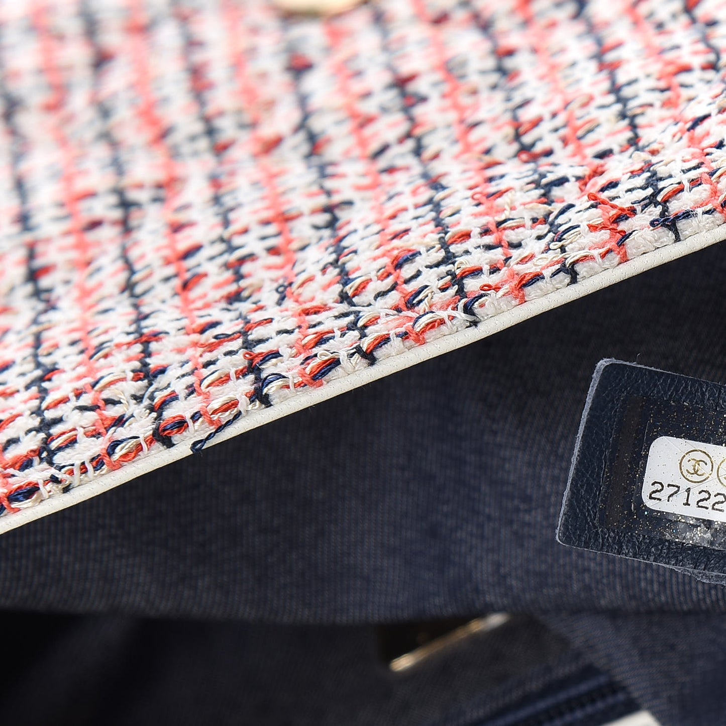 Tweed Lambskin Timeless Flap White