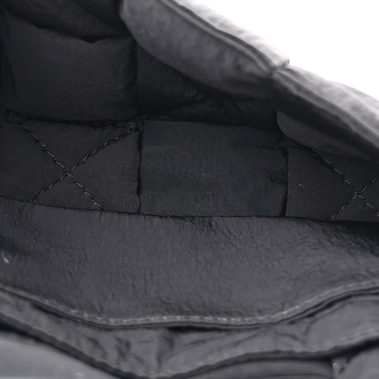 Nylon Intrecciato Padded Tech Mini Cassette Belt Bag Black