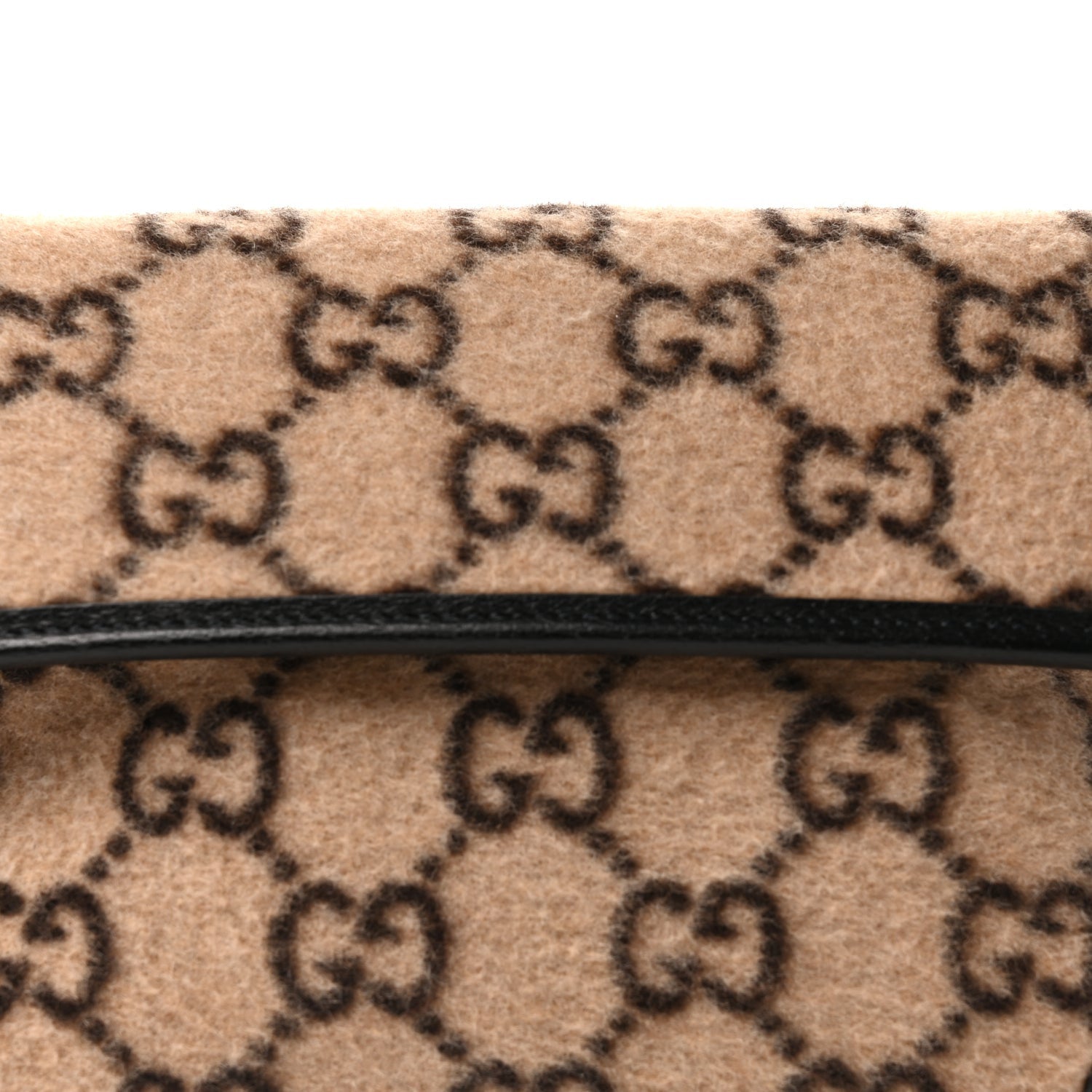 Gucci Covered Wool GG Monogram Slim Belt Bag  Beige 7 of 9
