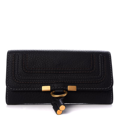 Chloe Calfskin Marcie Continental Flap Wallet Black 1 of 6