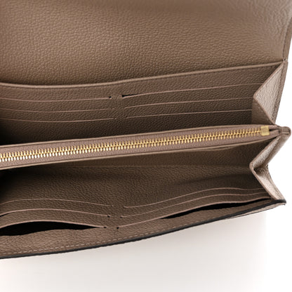 Louis Vuitton Empreinte Monogram Giant Sarah Wallet Tourterelle Creme 5 of 11