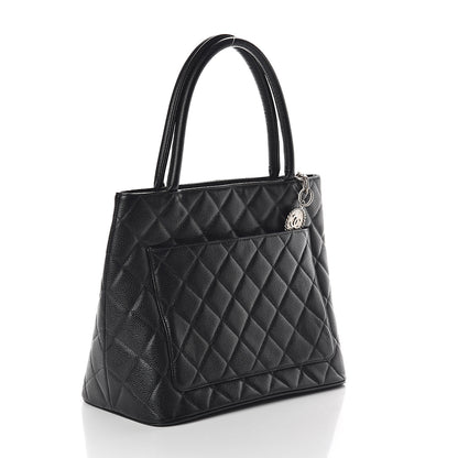 Chanel Caviar Quilted Medallion Tote Black 2 of 9