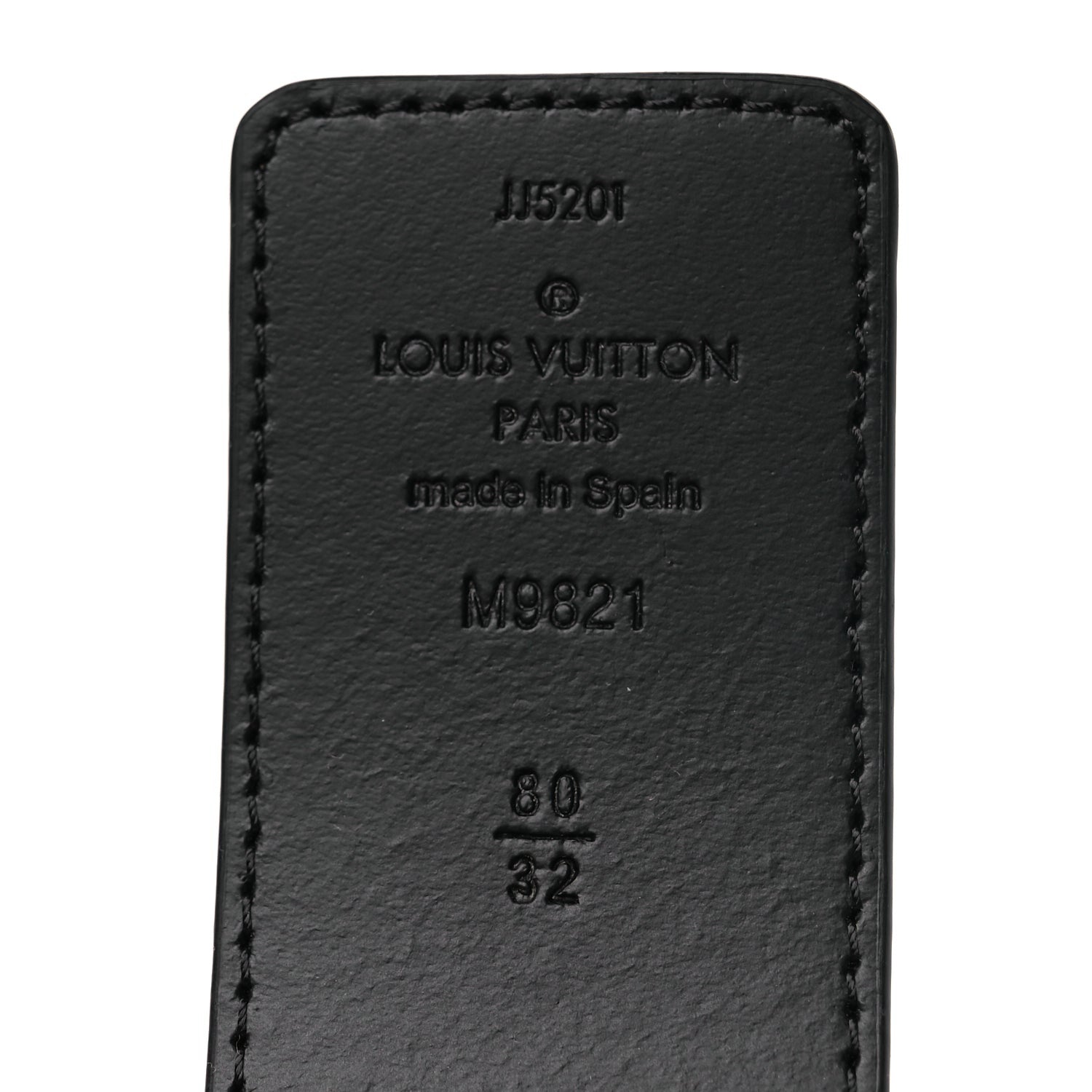 Louis Vuitton Calfskin Monogram 40mm LV Initiales Reversible Belt 80 32 Black 3 of 5