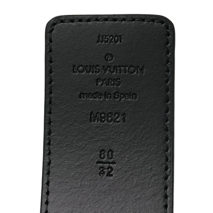 Louis Vuitton Calfskin Monogram 40mm LV Initiales Reversible Belt 80 32 Black 3 of 5