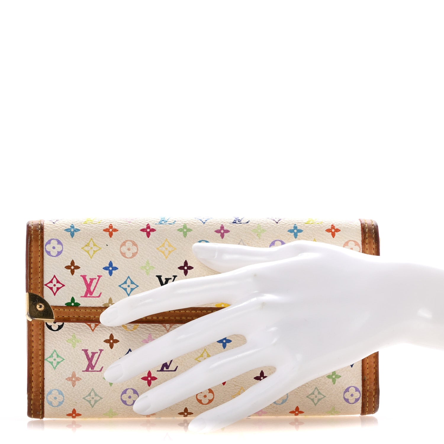 Louis Vuitton Monogram Multicolor Porte Tresor International Wallet White 2 of 14