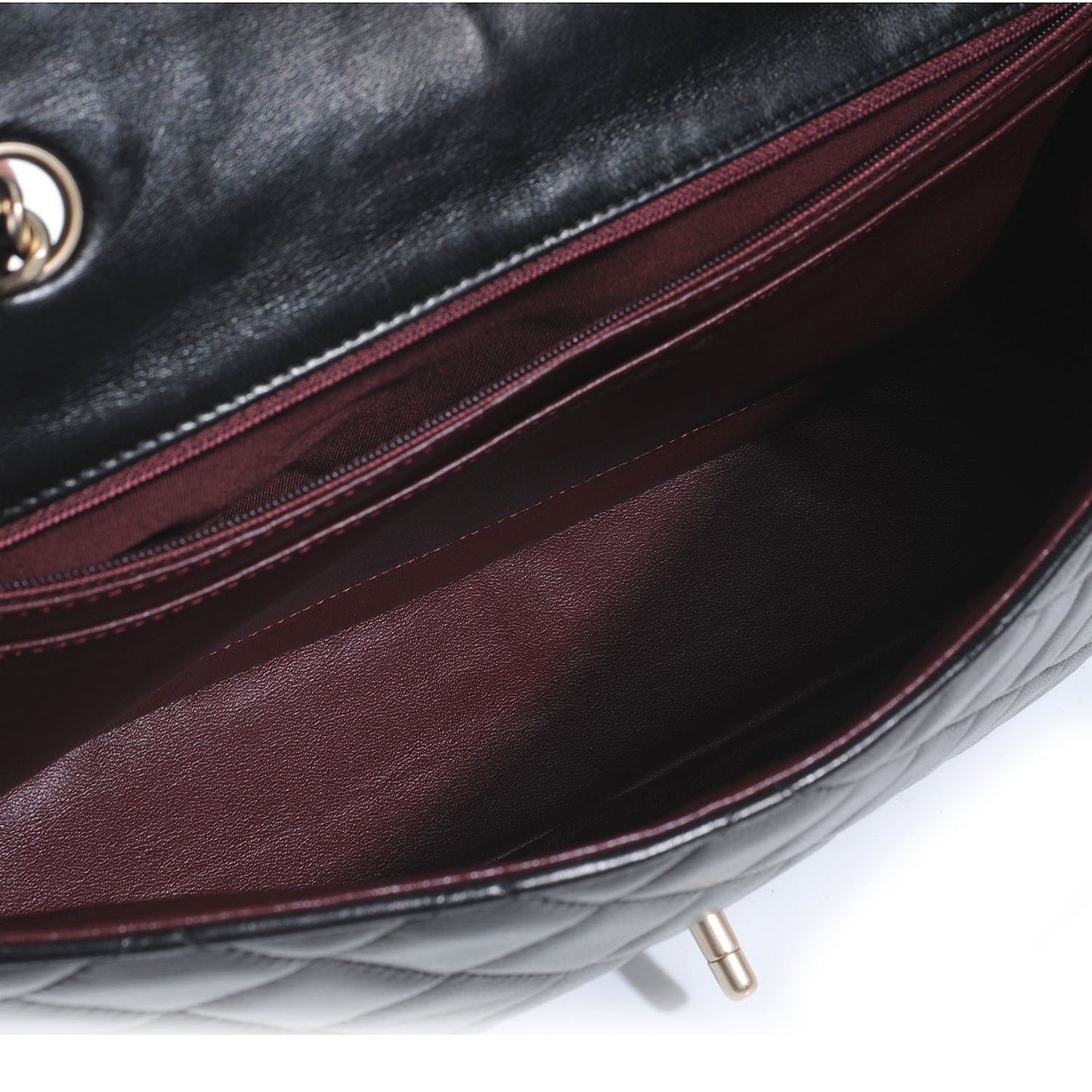 Lambskin Jumbo Single Flap Black