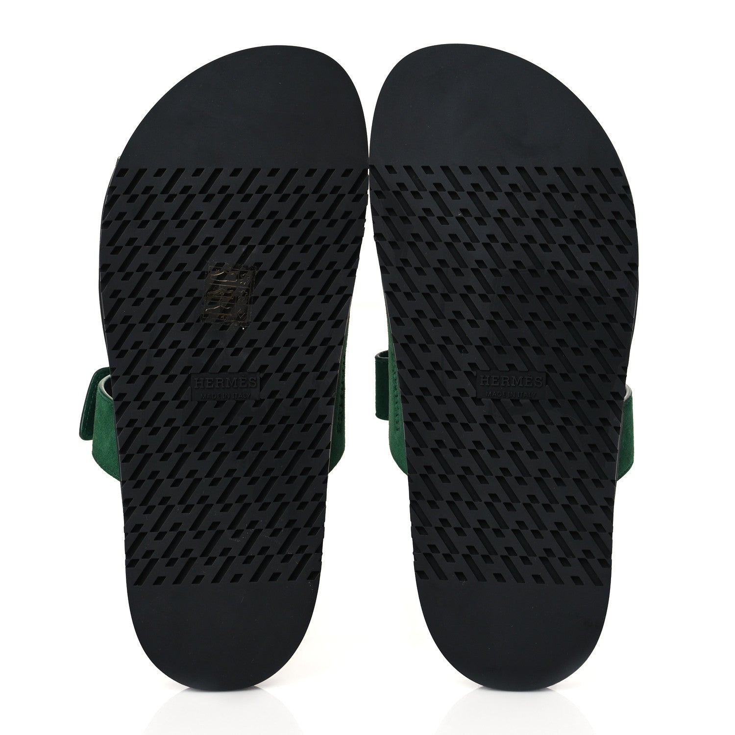 Hermes Suede Goatskin Womens Chypre Sandals 38 Vert Electrique 5 of 9