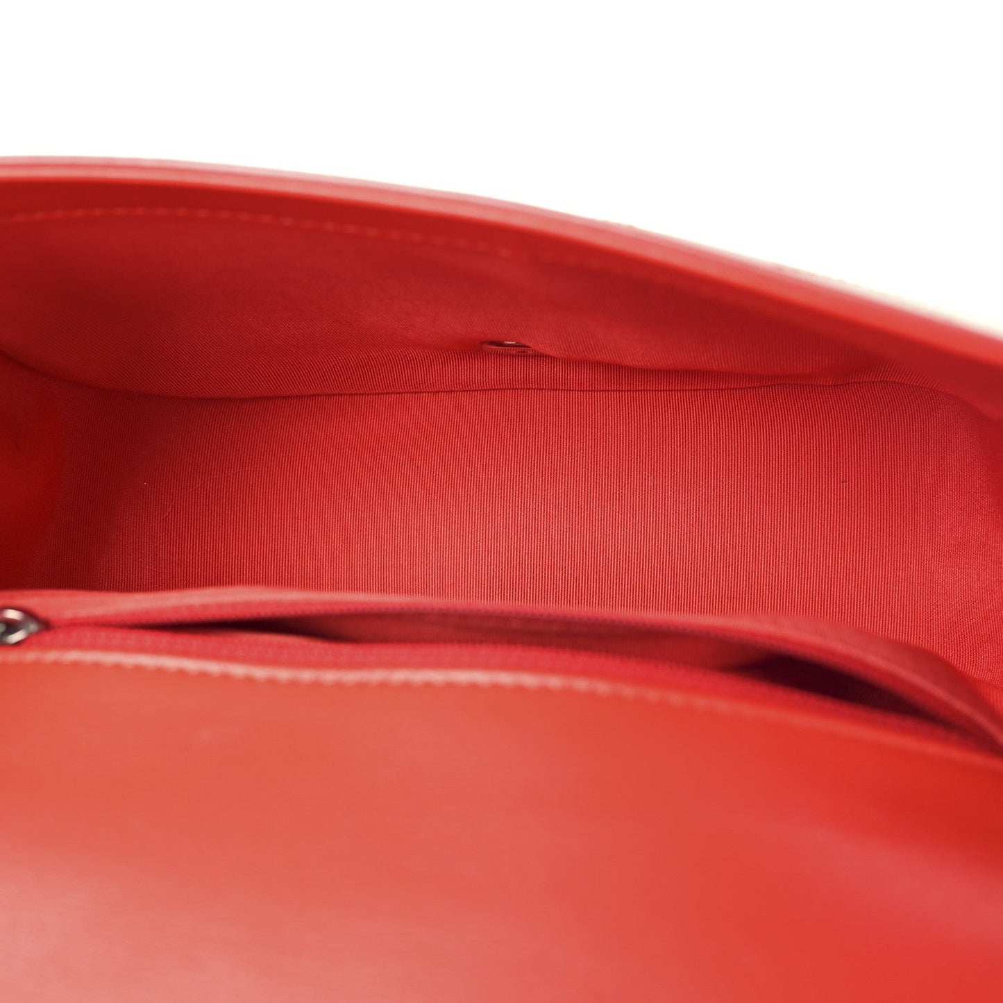 Calfskin Stitched Small Ring My Bag Flap Crossbody Red