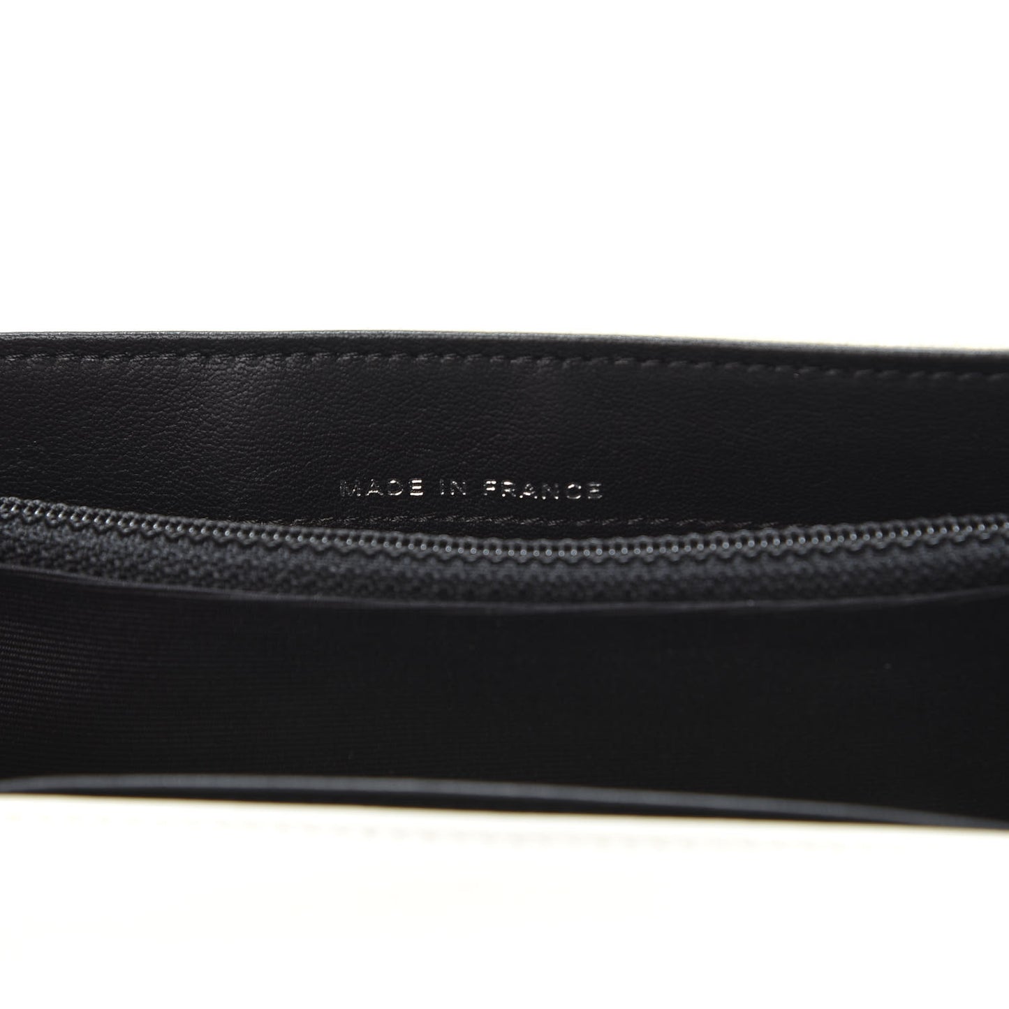 Calfskin Diamond Stitched Long Flap Wallet Ivory