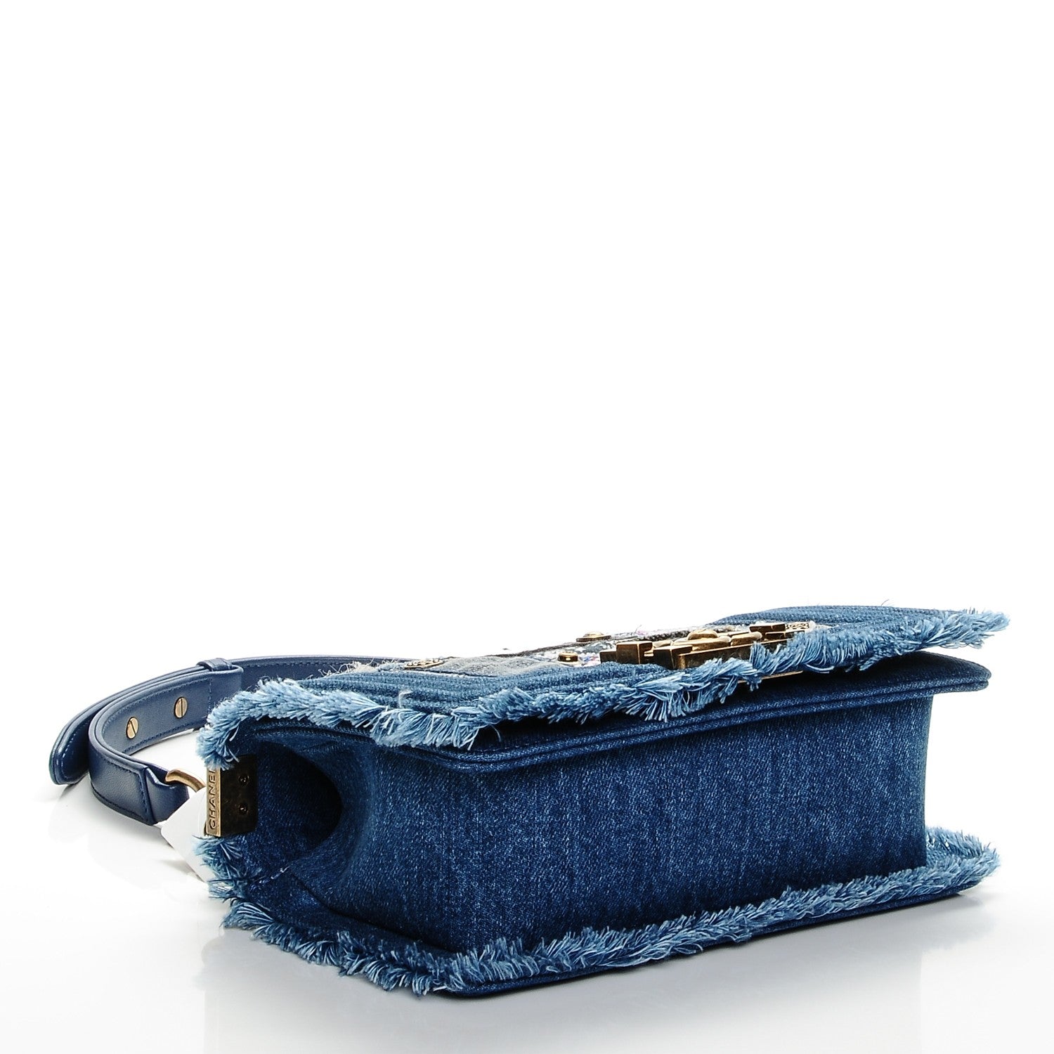 Chanel Denim Patchwork Small Boy Flap Blue 4 of 7