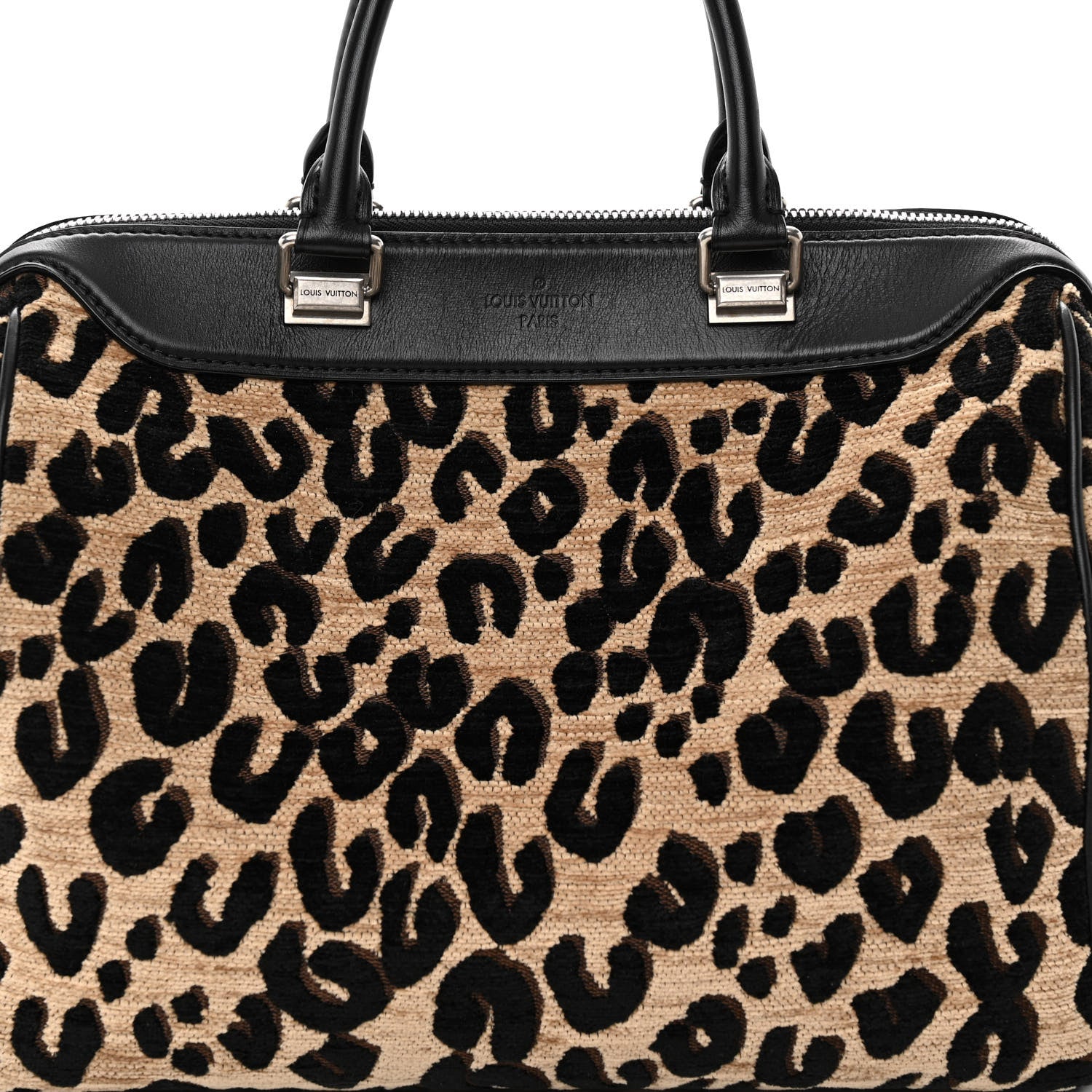 Louis Vuitton Jacquard Velvet Leopard Print Stephen Sprouse Speedy 7 of 10